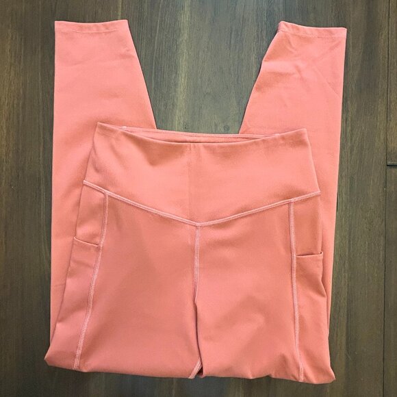The North Face Women's Leggings Ankle Length Size Large Peach-Orange - Picture 1 of 15